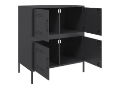 Aparador de acero negro 68x39x79 cm