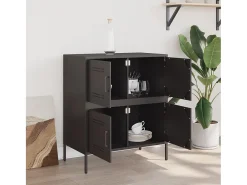 Aparador de acero negro 68x39x79 cm