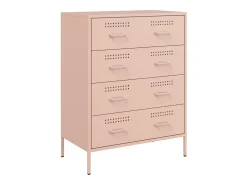 Aparador de acero rosa 68x39x89 cm