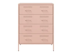 Aparador de acero rosa 68x39x89 cm