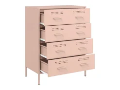 Aparador de acero rosa 68x39x89 cm
