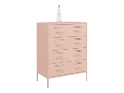 Aparador de acero rosa 68x39x89 cm