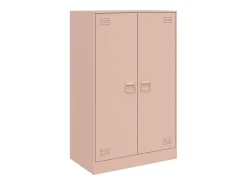 Aparador de acero rosa 67x39x107 cm