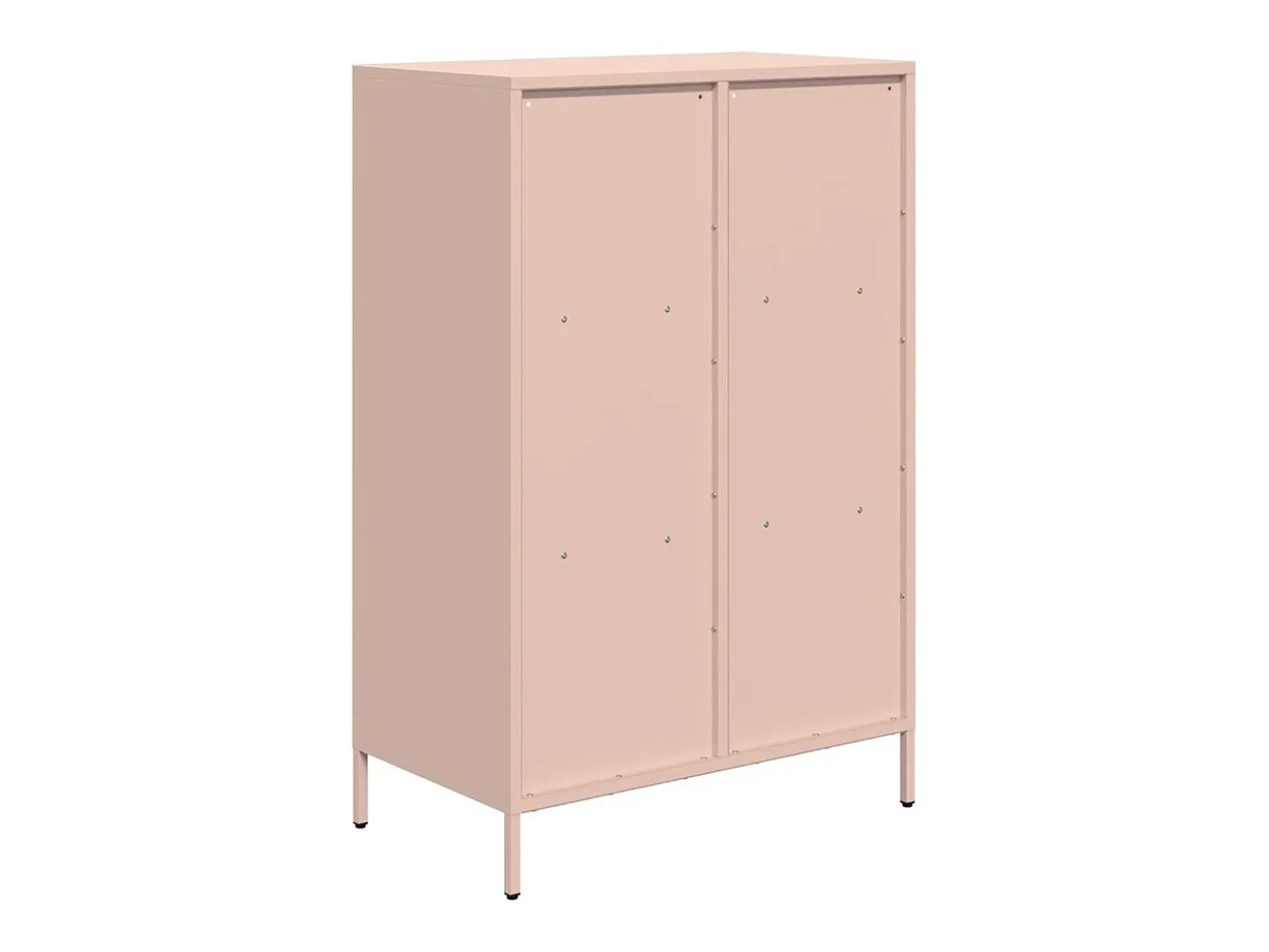 Aparador de acero rosa 68x39x103,5 cm