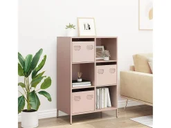 Aparador de acero rosa 68x39x103,5 cm