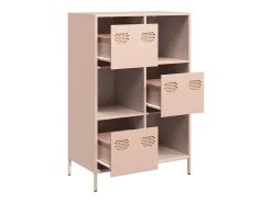 Aparador de acero rosa 68x39x103,5 cm