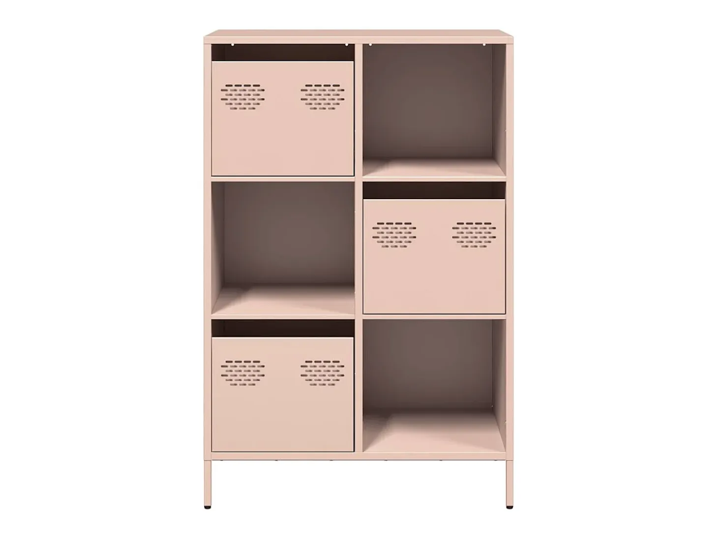 Aparador de acero rosa 68x39x103,5 cm