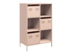 Aparador de acero rosa 68x39x103,5 cm