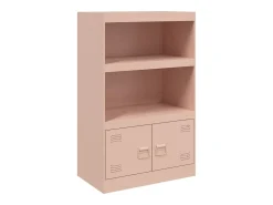 Aparador de acero rosa 67x39x107 cm ES315979