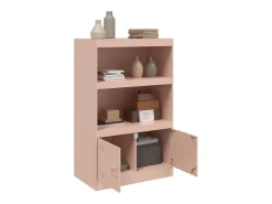 Aparador de acero rosa 67x39x107 cm ES315979