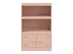 Aparador de acero rosa 67x39x107 cm
