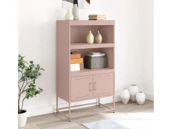 Aparador de acero rosa 68,5x38,5x123,5 cm