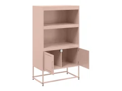 Aparador de acero rosa 68,5x38,5x123,5 cm