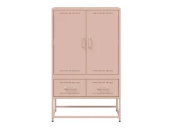 Aparador de acero rosa 68x39x111,5 cm
