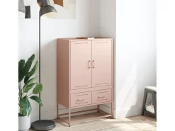 Aparador de acero rosa 68x39x111,5 cm