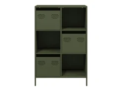 Aparador de acero verde oliva 68x39x103,5 cm