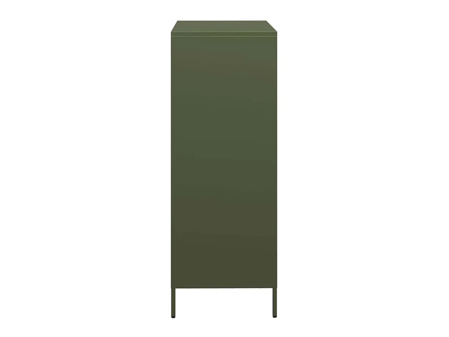 Aparador de acero verde oliva 68x39x103,5 cm