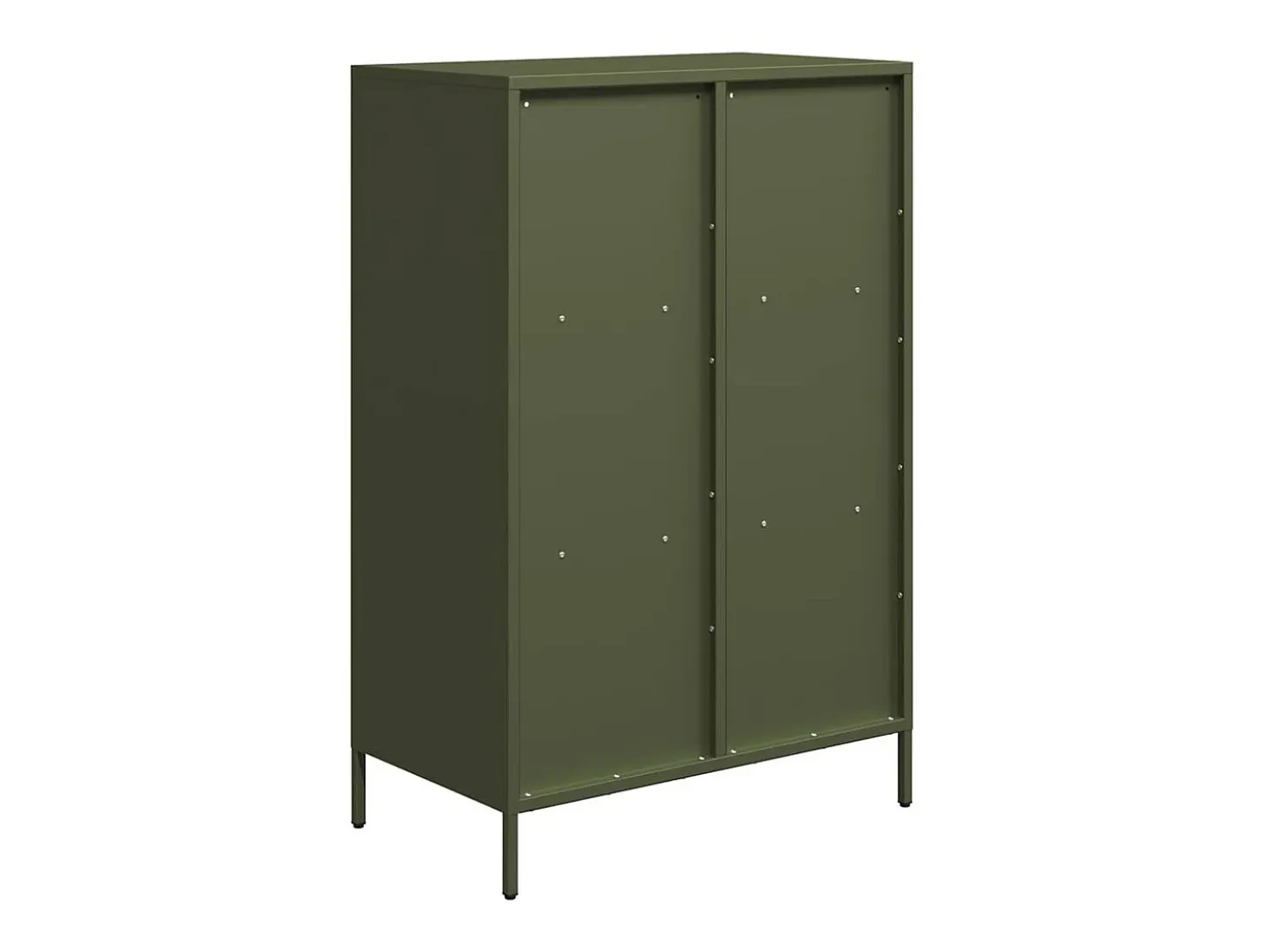Aparador de acero verde oliva 68x39x103,5 cm