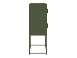 Aparador de acero verde oliva 68x39x107 cm