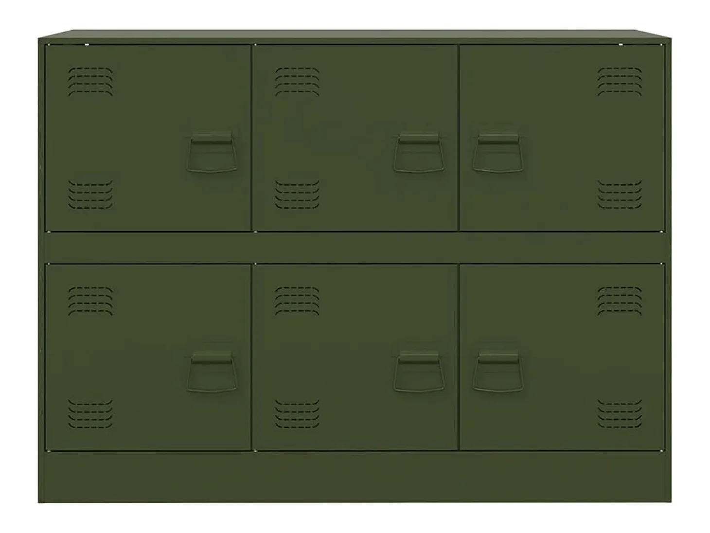 Aparador de acero verde oliva 99x39x73 cm