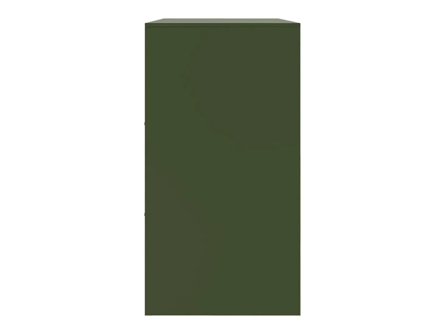 Aparador de acero verde oliva 99x39x73 cm