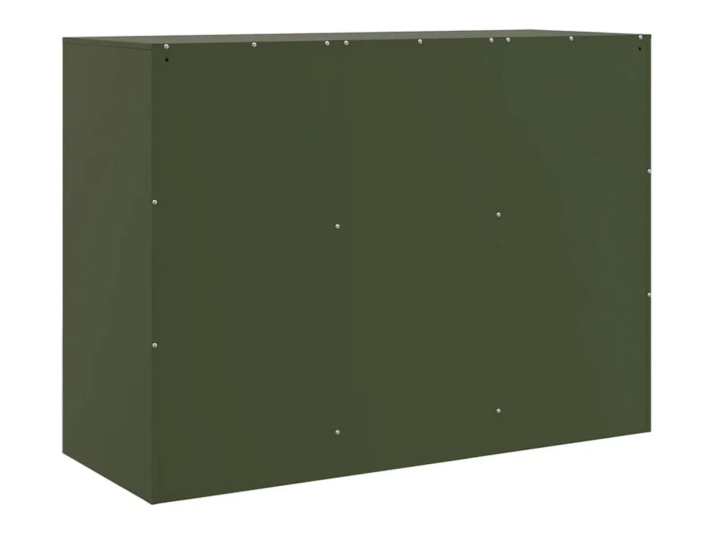 Aparador de acero verde oliva 99x39x73 cm