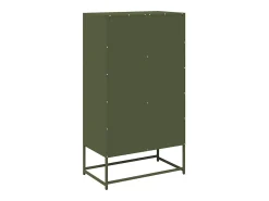 Aparador de acero verde oliva 68x39x123 cm