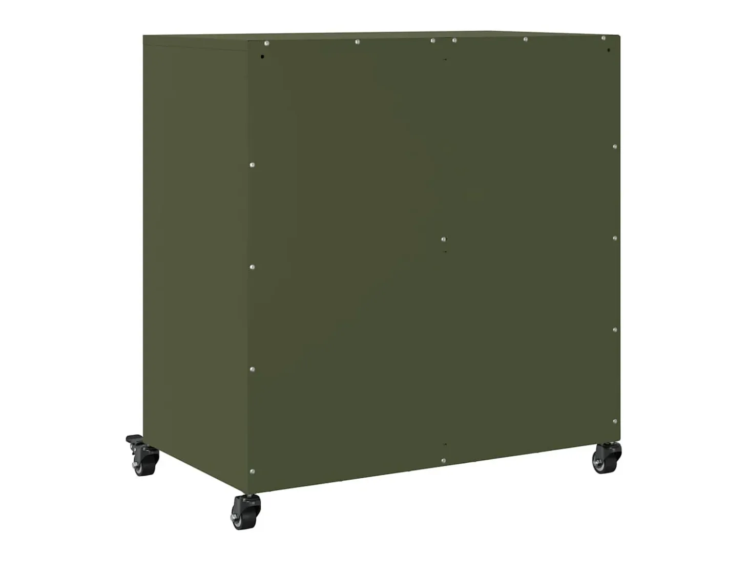 Aparador de acero verde oliva 68x39x72 cm