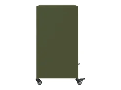 Aparador de acero verde oliva 68x39x72 cm