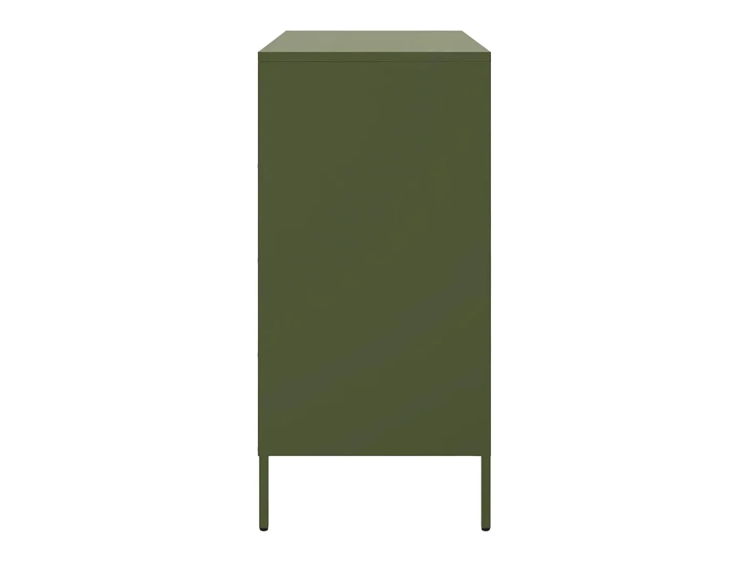 Aparador de acero verde oliva 68x39x79 cm