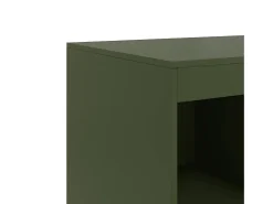 Aparador de acero verde oliva 67x39x95 cm