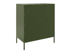 Aparador de acero verde oliva 68x39x79 cm
