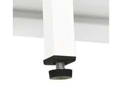 Aparador de acero y vidrio blanco 105x35x70 cm