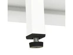 Aparador de acero y vidrio blanco 75x35x105 cm