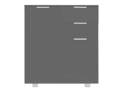 Aparador de aglomerado gris brillante 71x35x80 cm