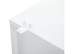Aparador de alto brillo - 130 x 36 x 76 cm - con 3 puertas - Aglomerado - blanco