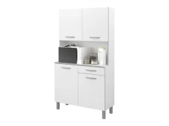 Aparador de cocina - Blanco - 4 puertas - 101 cm