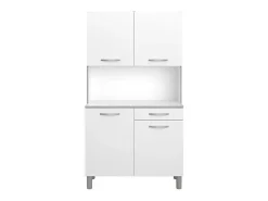Aparador de cocina - Blanco - 4 puertas - 101 cm