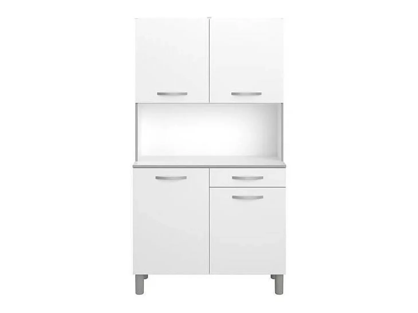Aparador de cocina - Blanco - 4 puertas - 101 cm