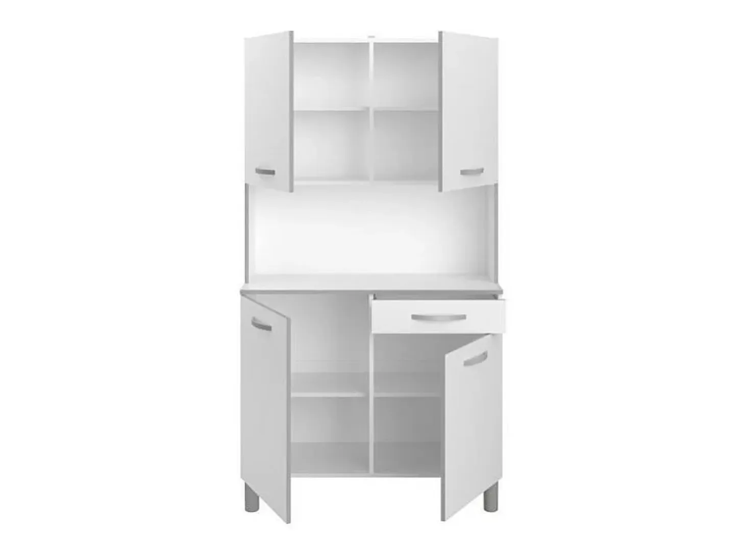 Aparador de cocina - Blanco - 4 puertas - 101 cm