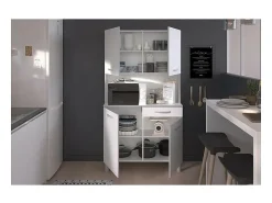 Aparador de cocina - Blanco - 4 puertas - 101 cm