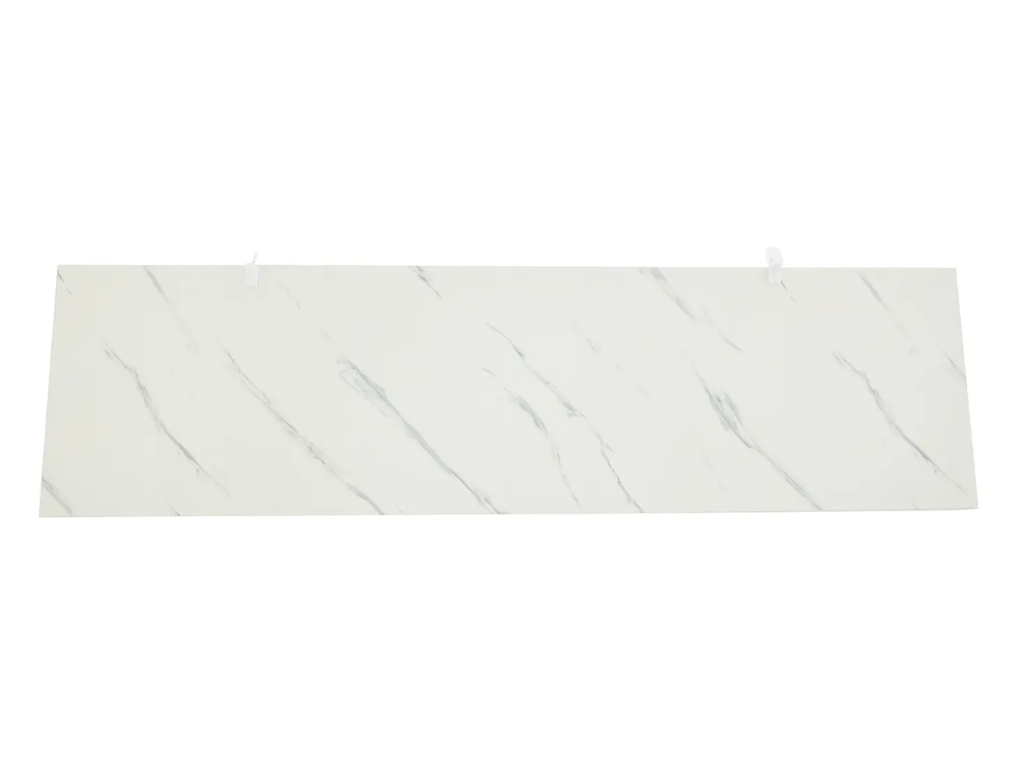 Aparador de cocina de 3 puertas con tablero efecto mármol para salón y dormitorio, color blanco
