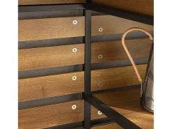 Aparador de Comedor Mesa de Cocina con Cajón y 2 Estantes, Estructura de Acero Estable 120 x 45 x 90 cm FSB71-PF SoBuy ES