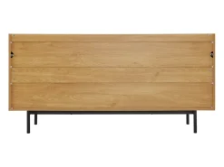 Aparador de cuatro puertas con patas de metal, mueble de almacenaje, decoración salón, 160 x 40 x 78 cm