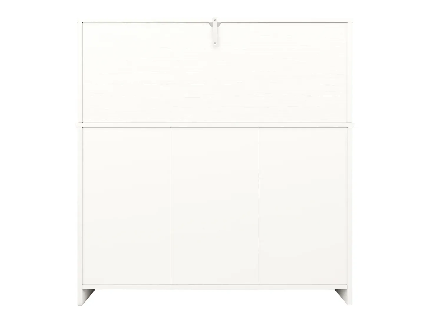Aparador de diseño moderno, MDF, madera natural, metal, blanco y negro, con estantes regulables (120x40x120 cm)