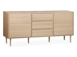 Aparador de efecto madera con 2 puertas, 160cm madera