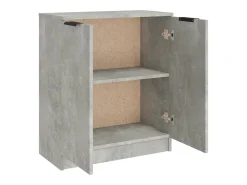 Aparador de hormigón gris 60x30x70 cm Madera de ingeniería
