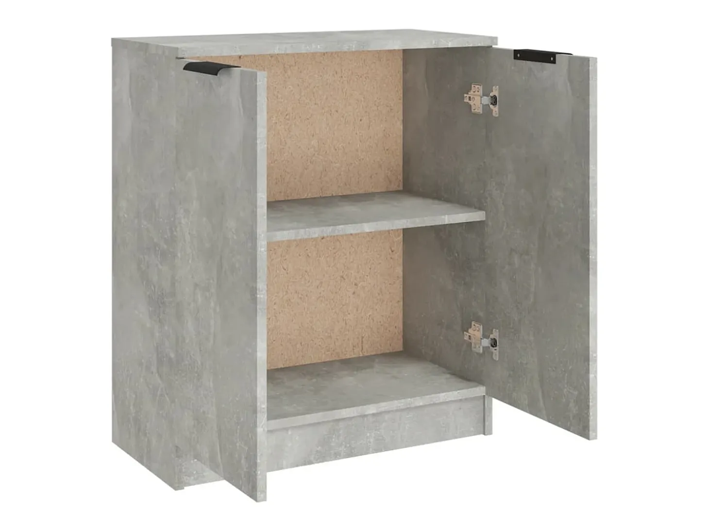 Aparador de hormigón gris 60x30x70 cm Madera de ingeniería