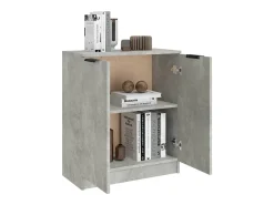 Aparador de hormigón gris 60x30x70 cm Madera de ingeniería
