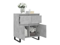 Aparador de hormigón gris 60x35x70 cm Madera de ingeniería